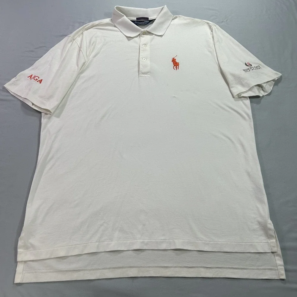 Ralph Lauren Polo Golf Shirt Mens XL AJGA Bishops Gate Golf Academy Performance‎